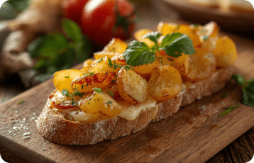 Bruschetta pdt-fromage