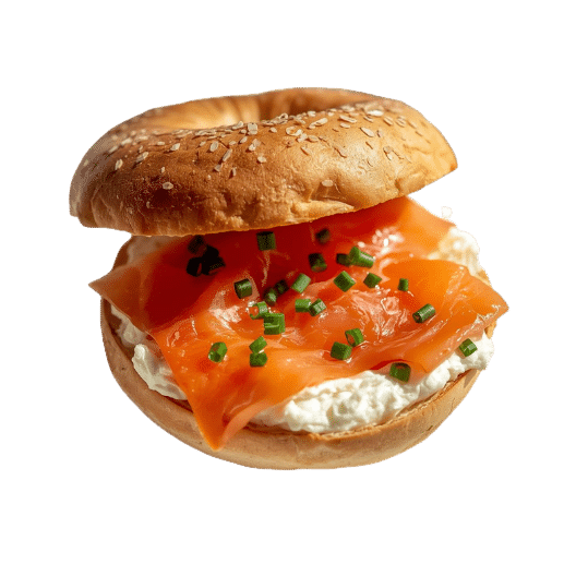 Image article sans fond - bagel saumon